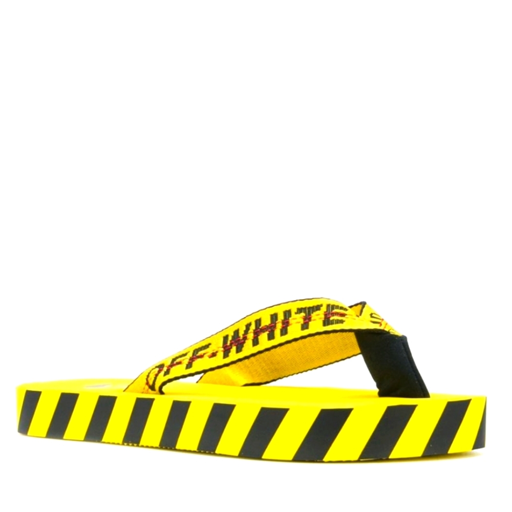 Off-White Yellow Flip Flops